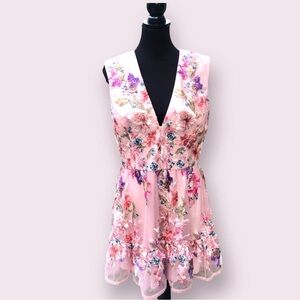 Dress the Population Pink Floral Mini Dress